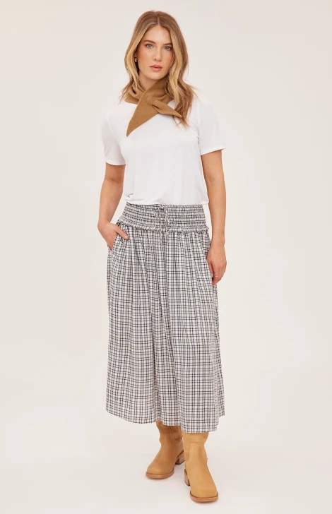 Gentle Fawn Elowyn Skirt Cream Check