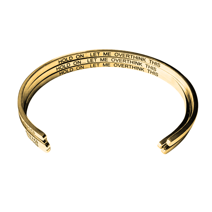 Glass House Goods "Hold On...Let Me Overthink This" Gold Bracelet
