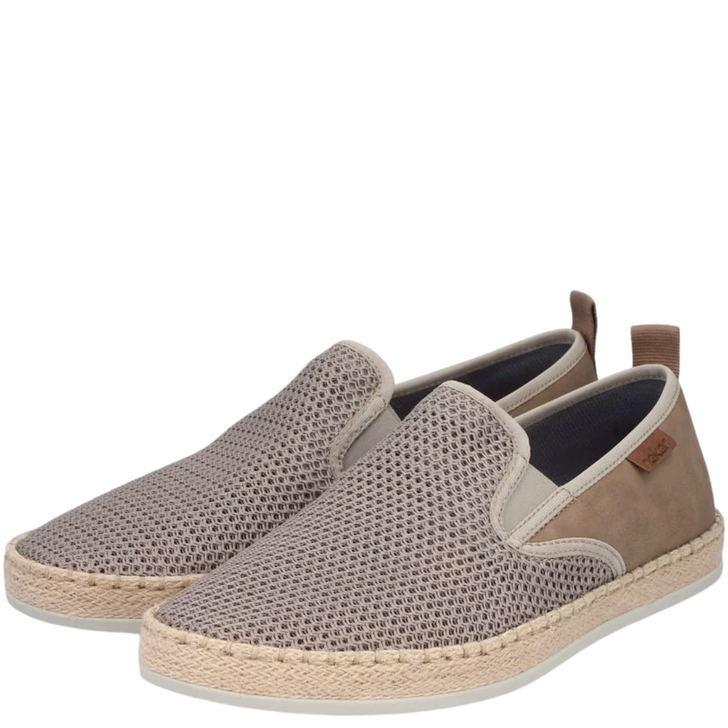 Rieker Roman Men's Slip-On Shoes Beige