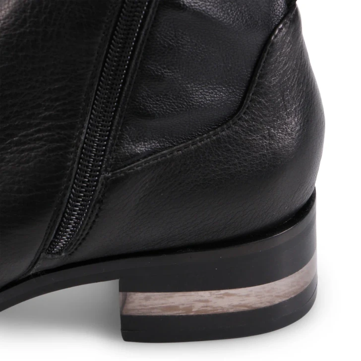 Django & Juliette Foxx Tall Boots Black Leather Stretch