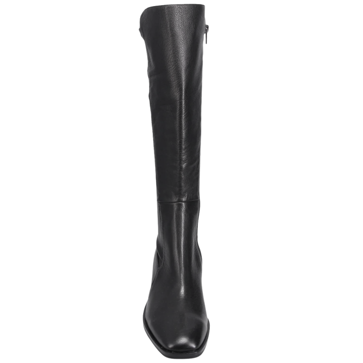 Django & Juliette Foxx Tall Boots Black Leather Stretch