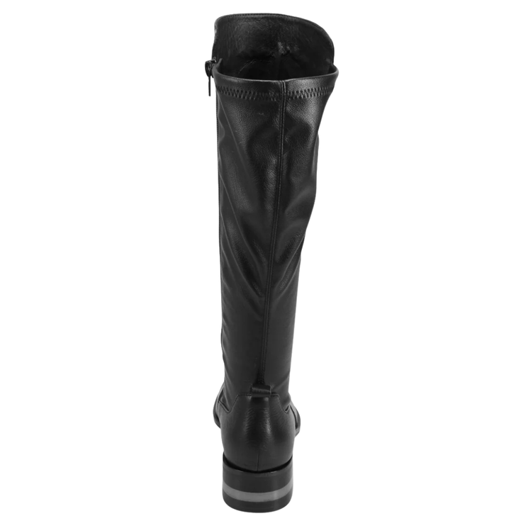 Django & Juliette Foxx Tall Boots Black Leather Stretch