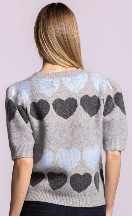 Pink Martini Moyo Heart Sweater Grey