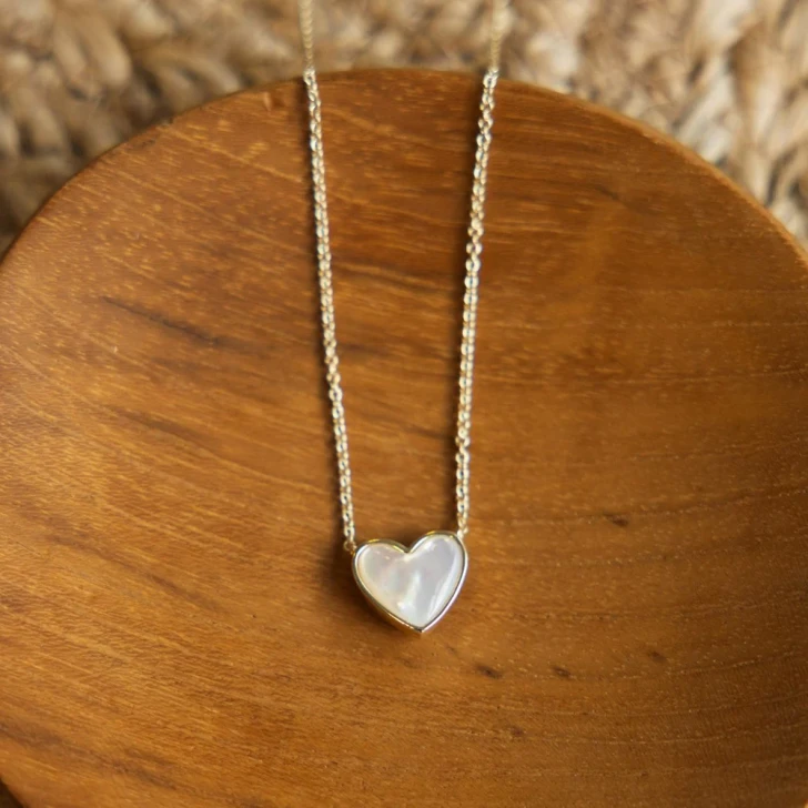Wild Abandon Gold Plated All Your Heart Necklace Mother of Pearl