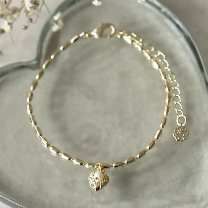 Glee Gold Plated Quietly Coastal Heart Bracelet