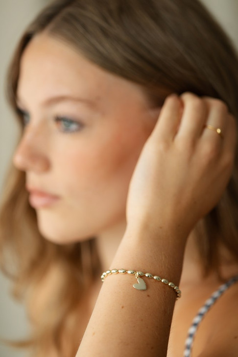 Glee Gold Plated Ever Ever Heart Bracelet