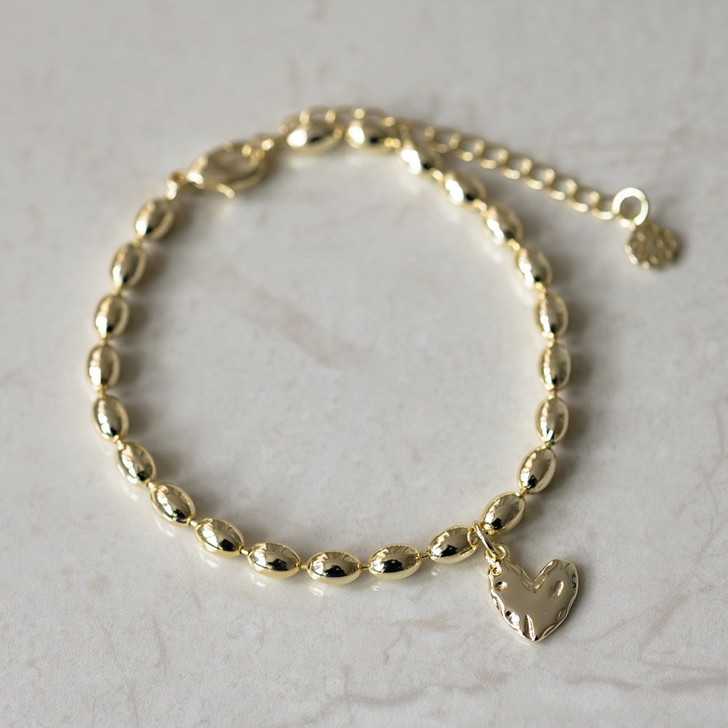 Glee Gold Plated Ever Ever Heart Bracelet