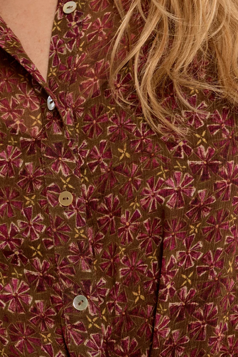 Molly Bracken Floral Blouse Khaki Olga