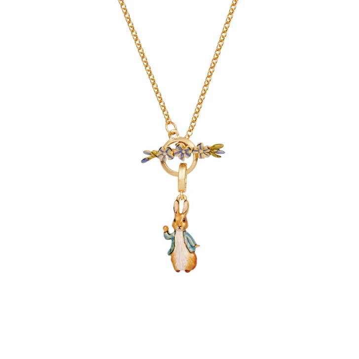 Fable Peter Rabbit Forget-Me-Not Toggle Necklace