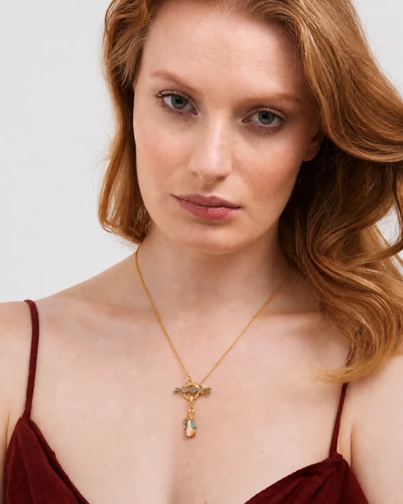 Fable Peter Rabbit Forget-Me-Not Toggle Necklace