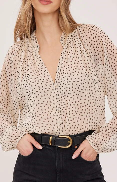 Gentle Fawn Annie Blouse Cream Print