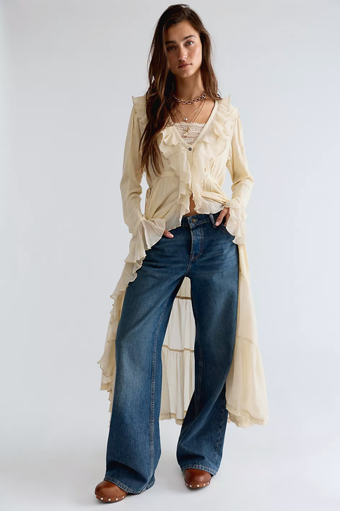 Free People Isla Midi Dress Tea