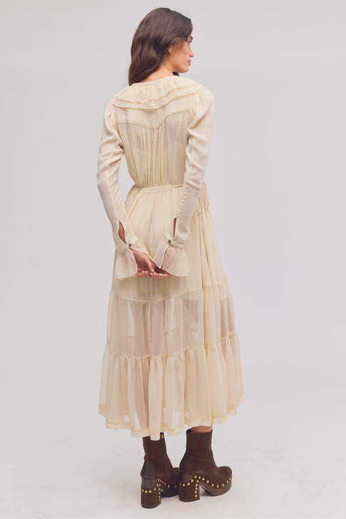 Free People Isla Midi Dress Tea