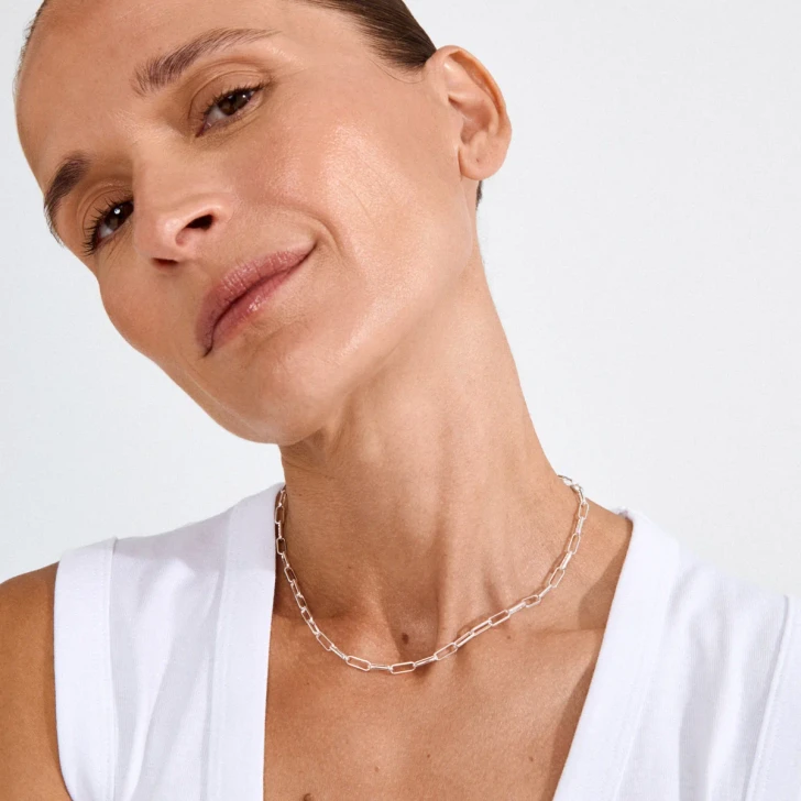 Pilgrim Ronja Paperclip Necklace Silver Plated