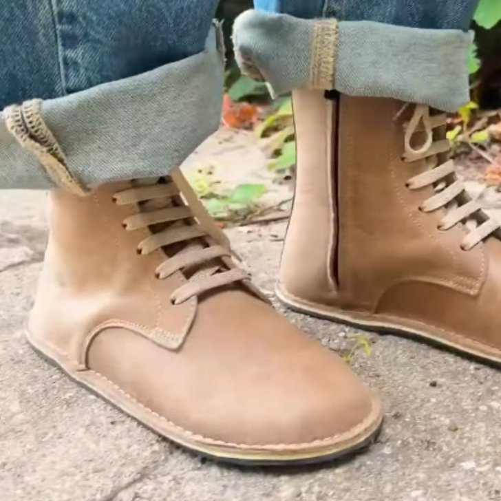 Monstera Low Lace-Up Boots Taupe