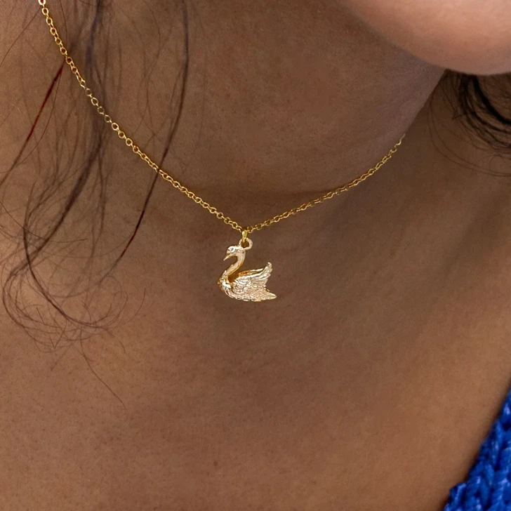 Peter + June Swan Lake Necklace Gold