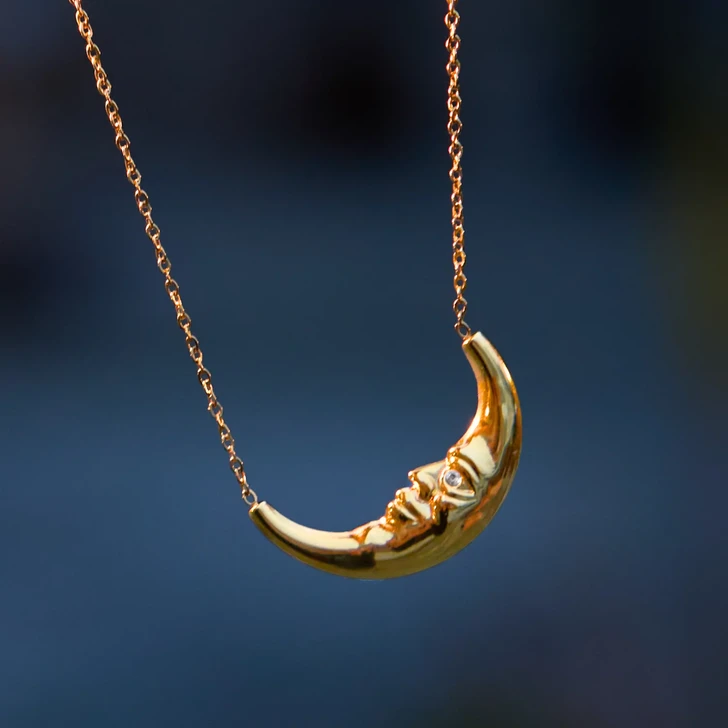 Peter + June Moonstruck Necklace Gold