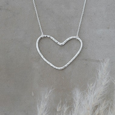 Glee Silver Plated Love Necklace