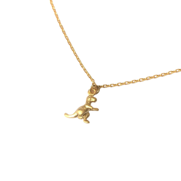 Pika & Bear Scotty Tiny T-Rex Charm Necklace