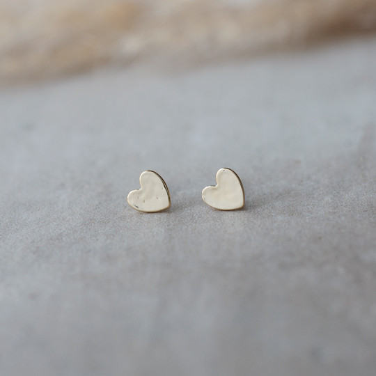 Glee Gold Plated Amado Heart Studs