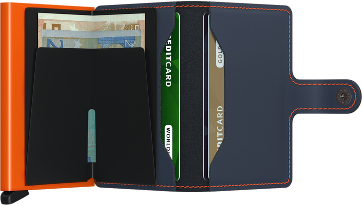 Secrid Mini Wallet Matte Nightblue & Orange