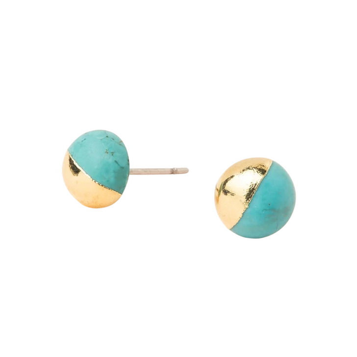 Scout Dipped Stone Studs Turquoise/Gold