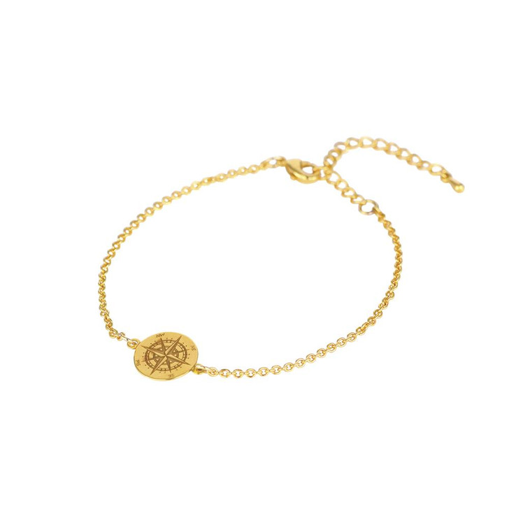 
Lost and Faune 16k Gold Plated Compass Bracelet
