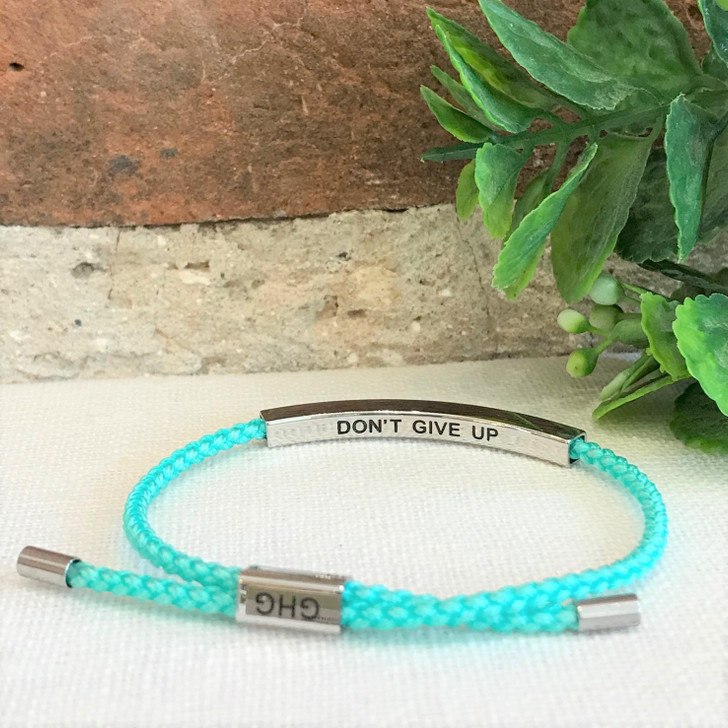 GHG Our Girls Bracelet Don't Give Up Turquoise