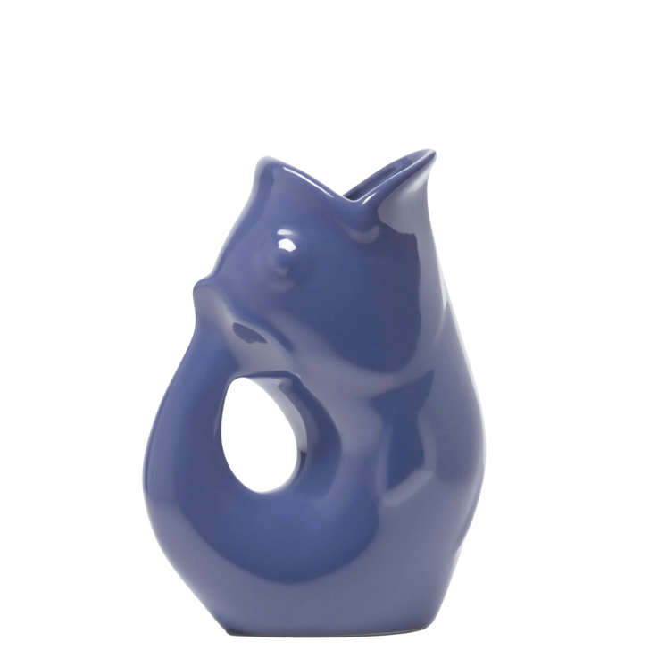 Gurgle Pot Fish Shaped Pitcher Medium Indigo