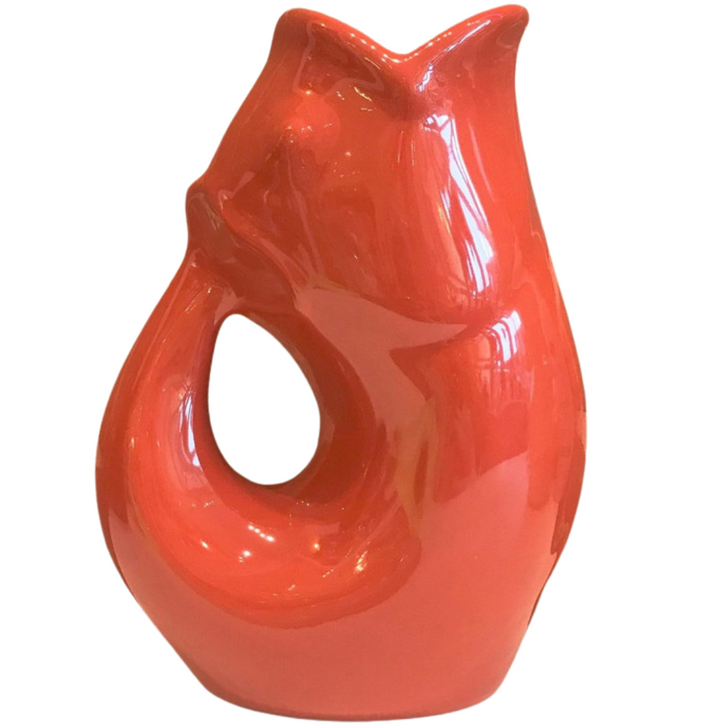 Gurgle Pot Fish Shaped Pitcher Large Paprika