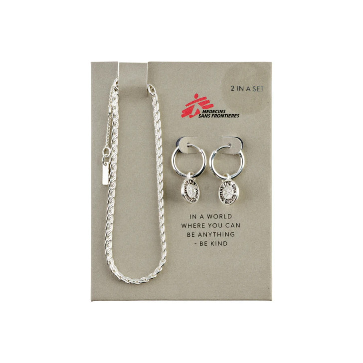 Pilgrim Silver Plated Charity Bracelet & Earring Set