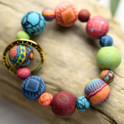 Jilzarah Clay Bead Wrist Keychain Sedona Sky - Starlet