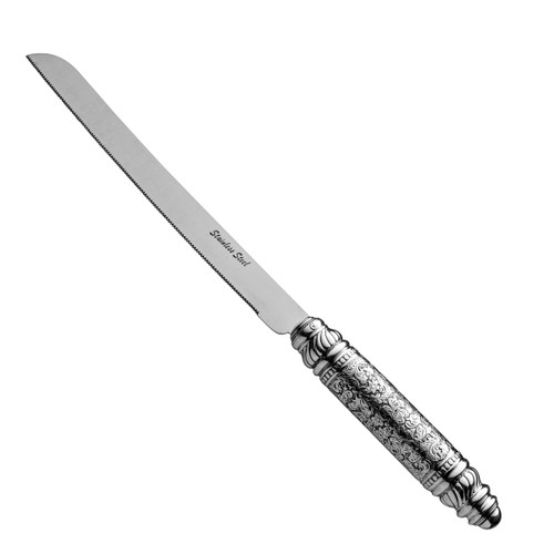 Meshulavim Filigree Silver Challah Knife 