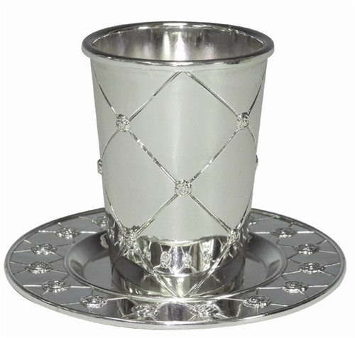 Silver Plated Kiddush Cup Set