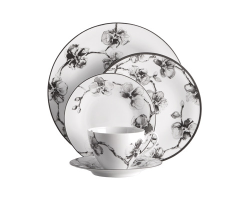 Black Orchid Dinnerware Set (Service for One)