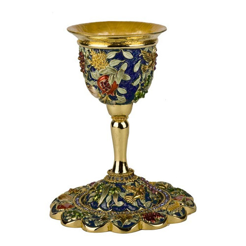 Seven Spices  Kiddush Cup with Coaster 