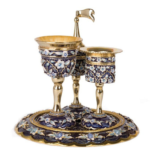 Jeweled Turquoise Havdalah Set 