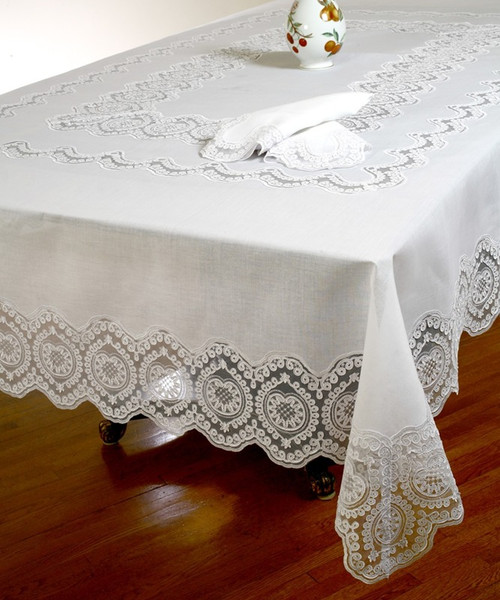 European Vintage Lace Tablecloth