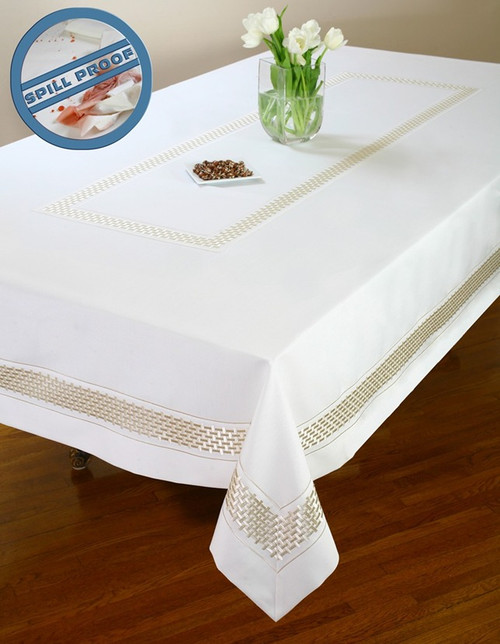 European Basket Weave Tablecloth