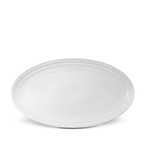 L'Objet Perlée White Oval Platter - Large
