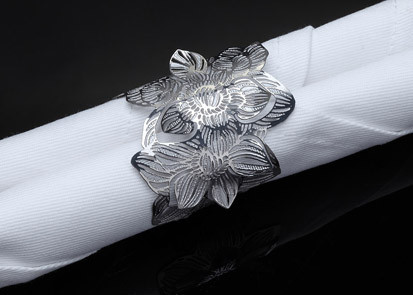 Metalace Wild Beauty Napkin Ring Set
