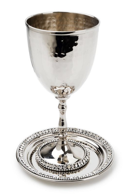 Classic Touch Kiddush Cup with Diamonds