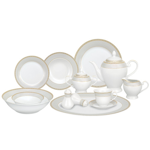 Lorenzo Alina Gold 57 Pc. Dinnerware Set