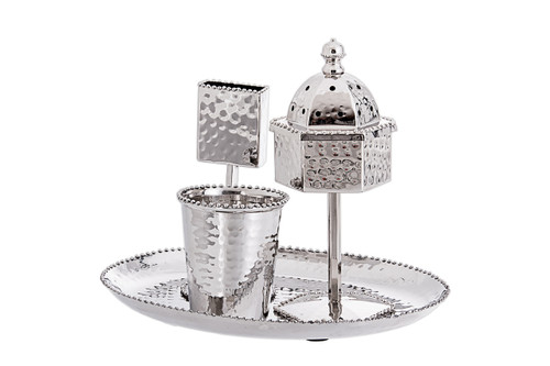 Classic Touch Hammered Havdalah Set 