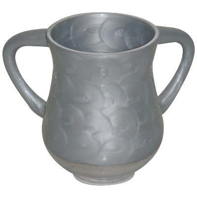 Unbreakable Aluminum  Washing Cup- Silver Marble