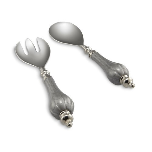 Julia Knight Peony Salad Server Set- Platinum