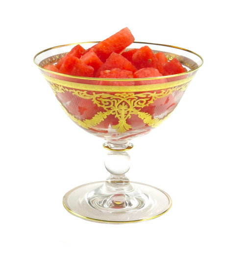 Dessert Cup with 24K Gold Artwork