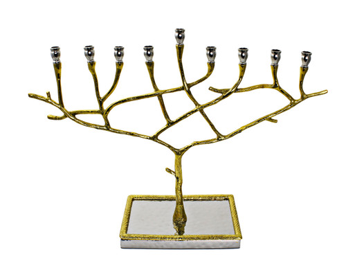 Spaghetti Gold Menorah 