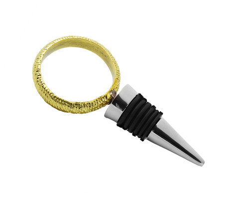 Spaghetti Gold Wine Bottle Stopper