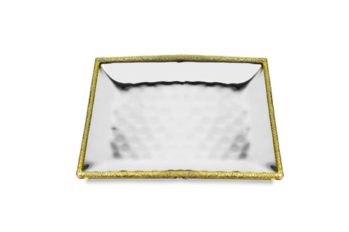 Spaghetti Gold Square Hammered Tray
